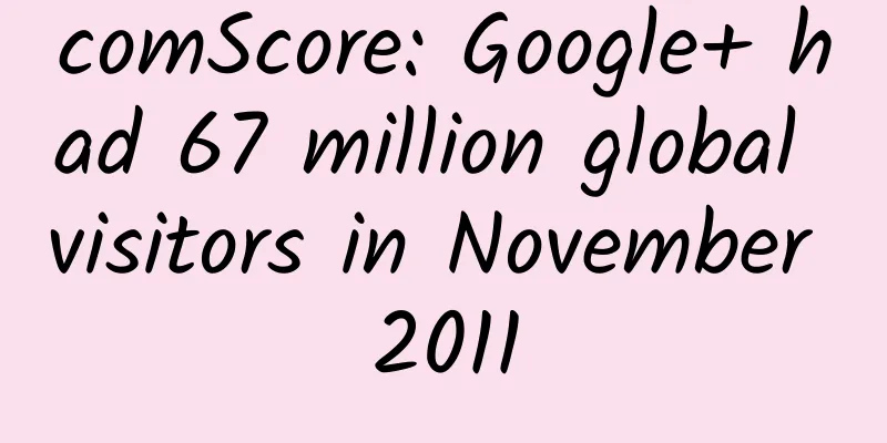 comScore: Google+ had 67 million global visitors in November 2011