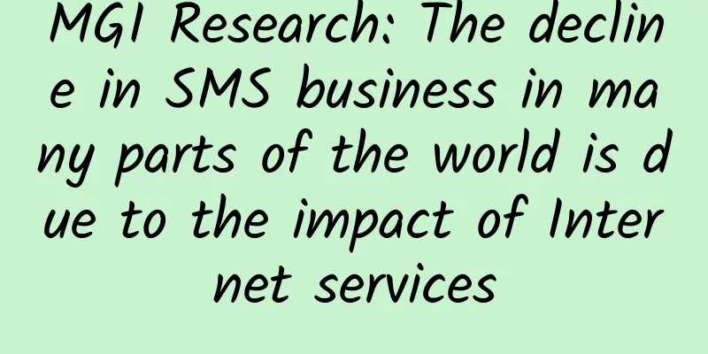 MGI Research: The decline in SMS business in many parts of the world is due to the impact of Internet services