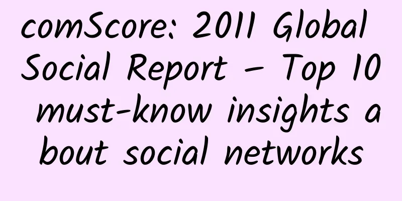comScore: 2011 Global Social Report – Top 10 must-know insights about social networks