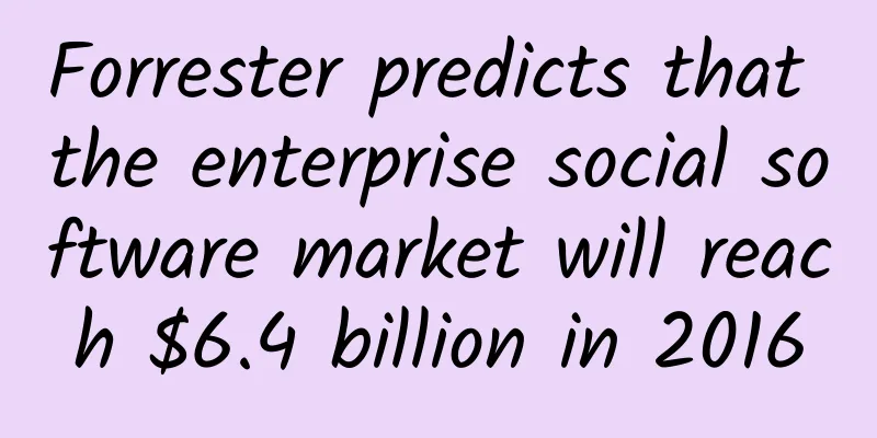 Forrester predicts that the enterprise social software market will reach $6.4 billion in 2016