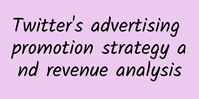 Twitter's advertising promotion strategy and revenue analysis
