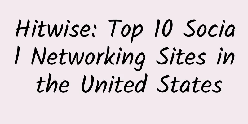 Hitwise: Top 10 Social Networking Sites in the United States