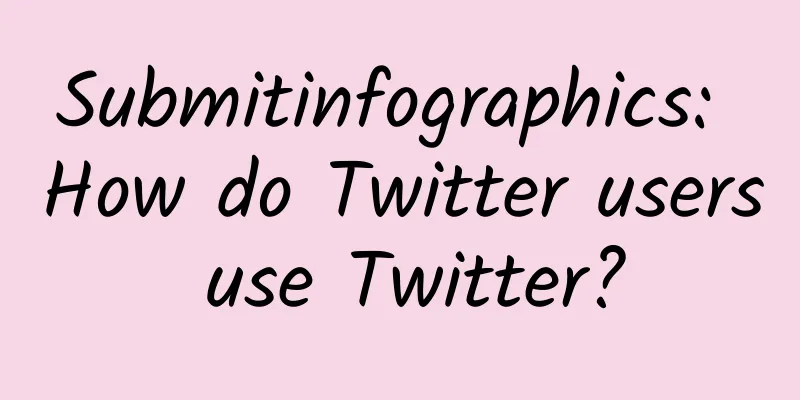 Submitinfographics: How do Twitter users use Twitter?