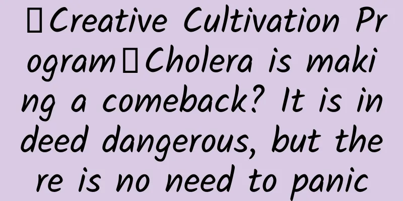 【Creative Cultivation Program】Cholera is making a comeback? It is indeed dangerous, but there is no need to panic