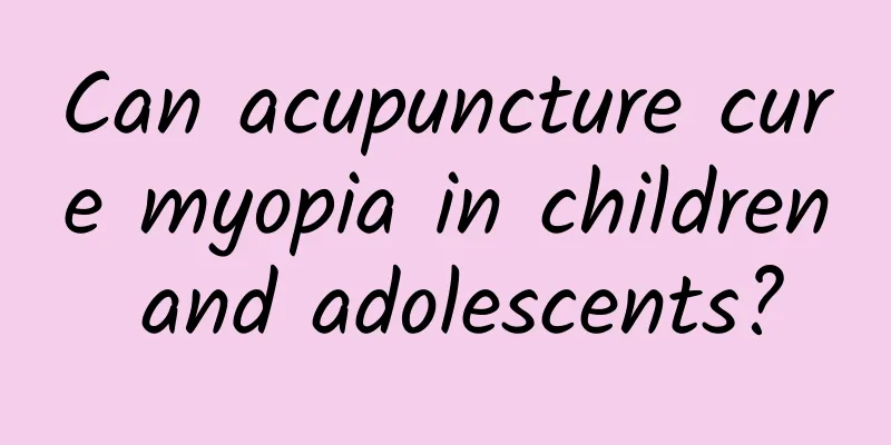 Can acupuncture cure myopia in children and adolescents?