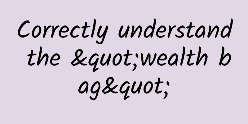 Correctly understand the "wealth bag"