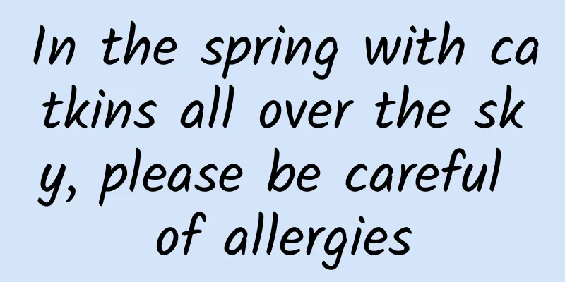 In the spring with catkins all over the sky, please be careful of allergies