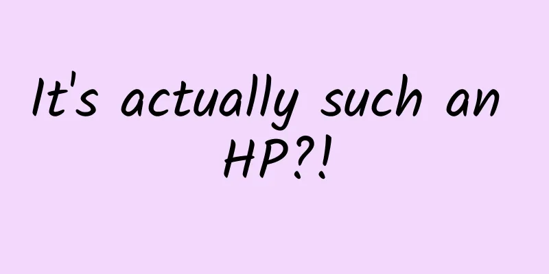 It's actually such an HP?!