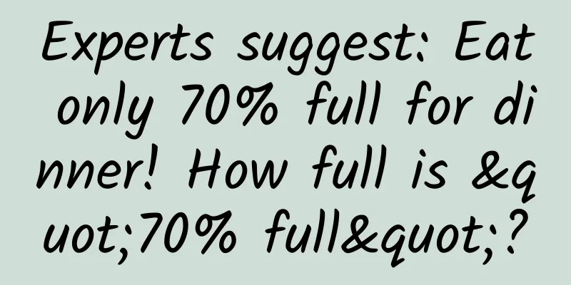 Experts suggest: Eat only 70% full for dinner! How full is "70% full"?