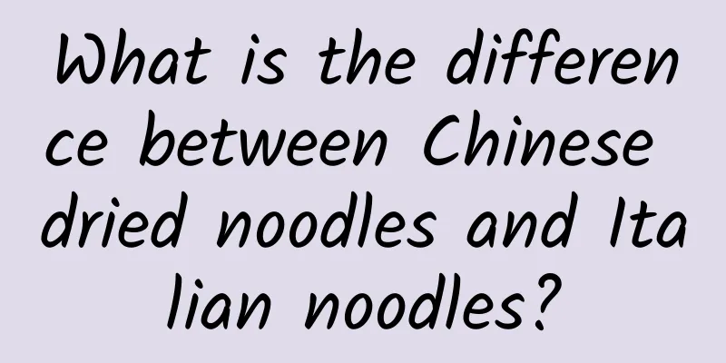 What is the difference between Chinese dried noodles and Italian noodles?