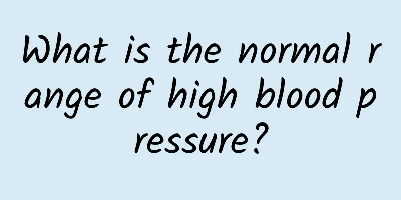 What is the normal range of high blood pressure?