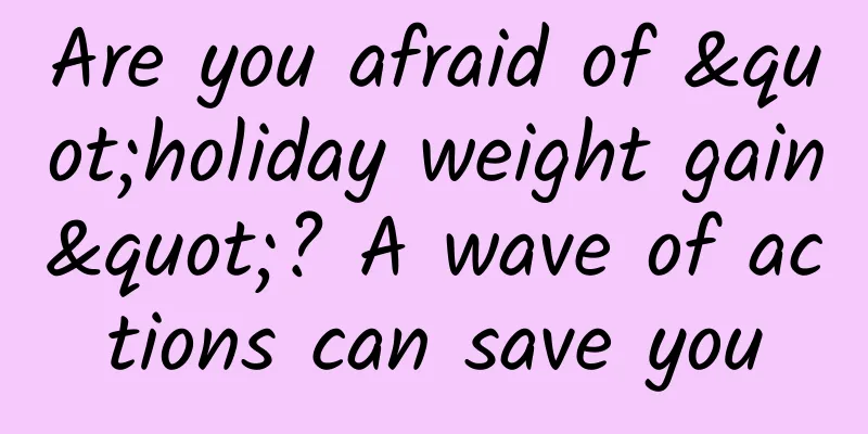 Are you afraid of "holiday weight gain"? A wave of actions can save you