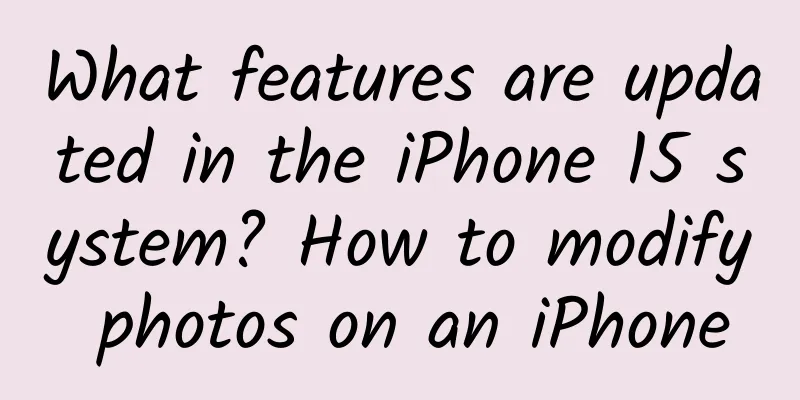 What features are updated in the iPhone 15 system? How to modify photos on an iPhone