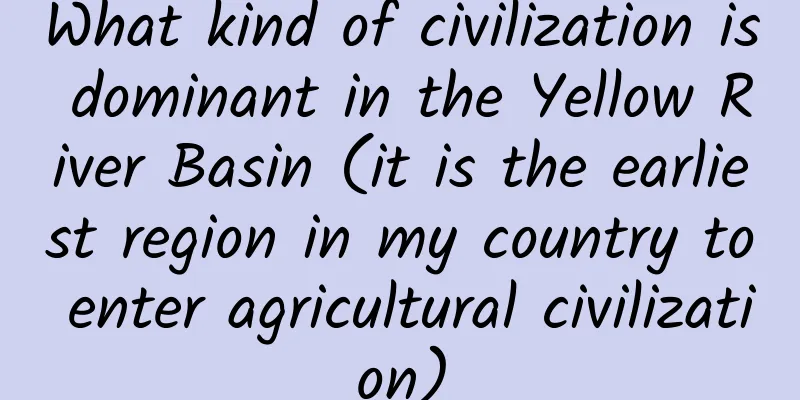 What kind of civilization is dominant in the Yellow River Basin (it is the earliest region in my country to enter agricultural civilization)
