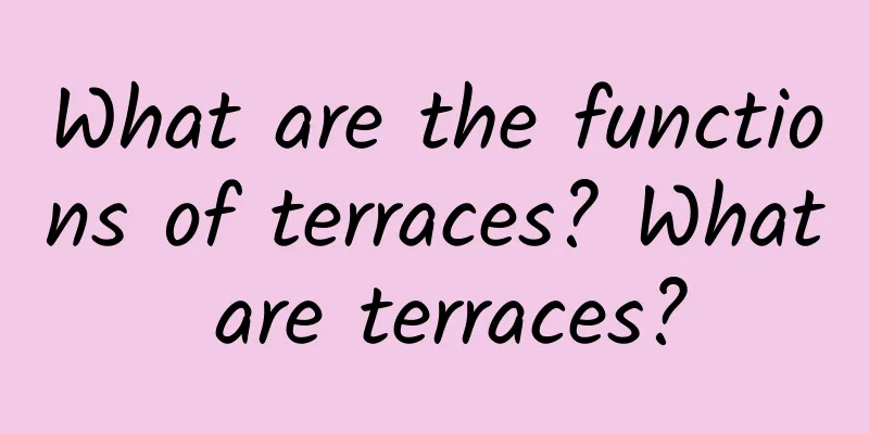 What are the functions of terraces? What are terraces?