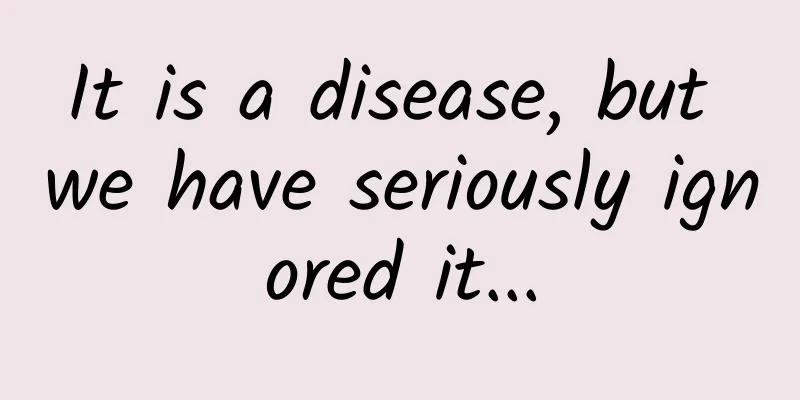 It is a disease, but we have seriously ignored it...