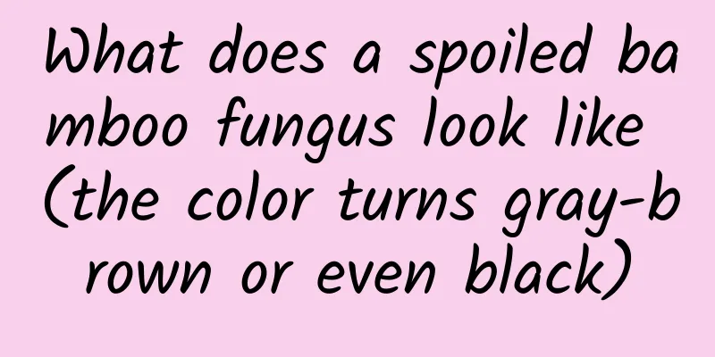 What does a spoiled bamboo fungus look like (the color turns gray-brown or even black)