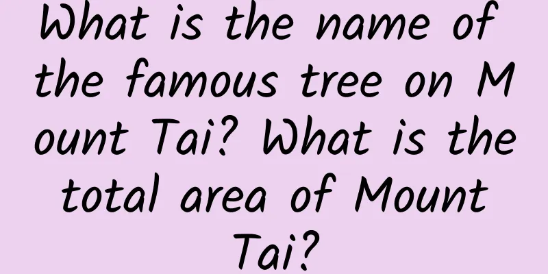 What is the name of the famous tree on Mount Tai? What is the total area of ​​Mount Tai?
