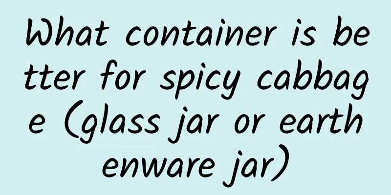 What container is better for spicy cabbage (glass jar or earthenware jar)