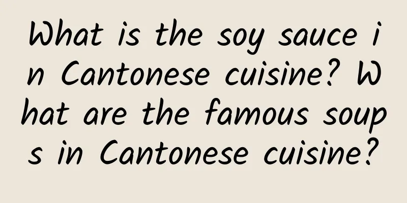 What is the soy sauce in Cantonese cuisine? What are the famous soups in Cantonese cuisine?