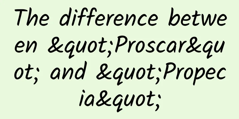 The difference between "Proscar" and "Propecia"