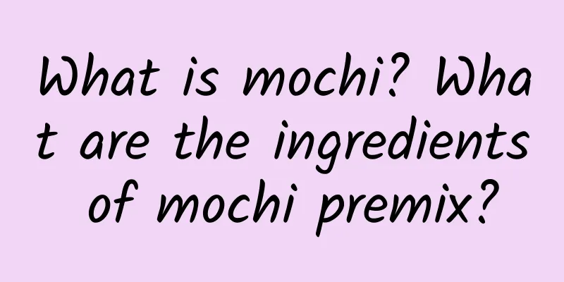 What is mochi? What are the ingredients of mochi premix?
