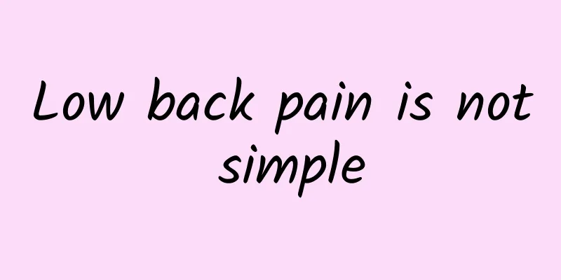 Low back pain is not simple