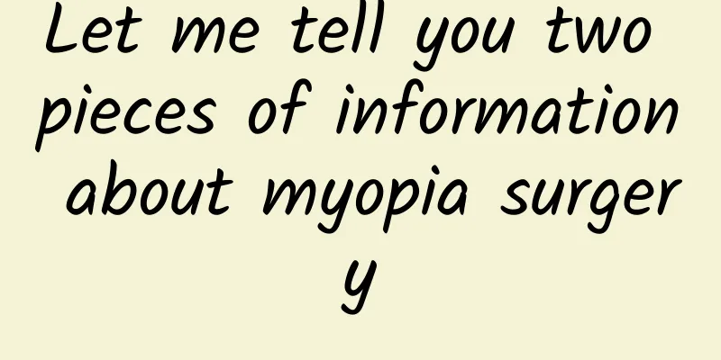 Let me tell you two pieces of information about myopia surgery