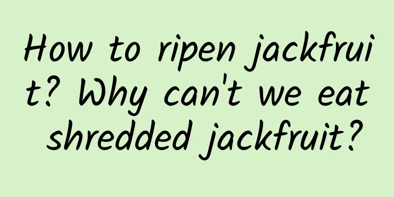 How to ripen jackfruit? Why can't we eat shredded jackfruit?