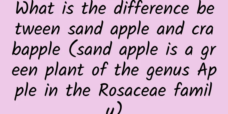 What is the difference between sand apple and crabapple (sand apple is a green plant of the genus Apple in the Rosaceae family)