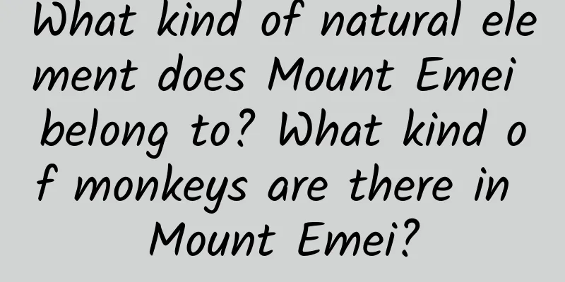 What kind of natural element does Mount Emei belong to? What kind of monkeys are there in Mount Emei?