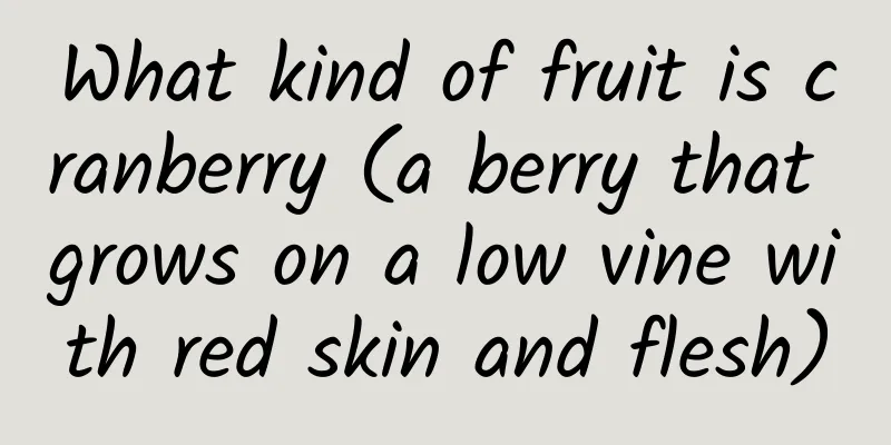 What kind of fruit is cranberry (a berry that grows on a low vine with red skin and flesh)