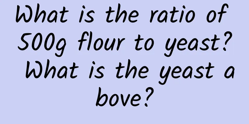 What is the ratio of 500g flour to yeast? What is the yeast above?