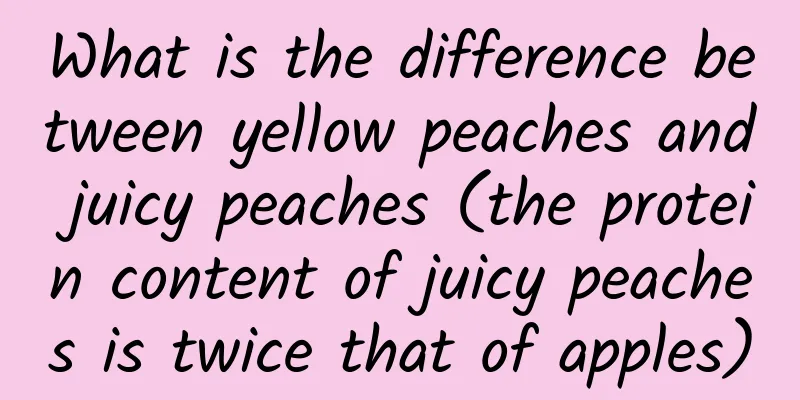 What is the difference between yellow peaches and juicy peaches (the protein content of juicy peaches is twice that of apples)