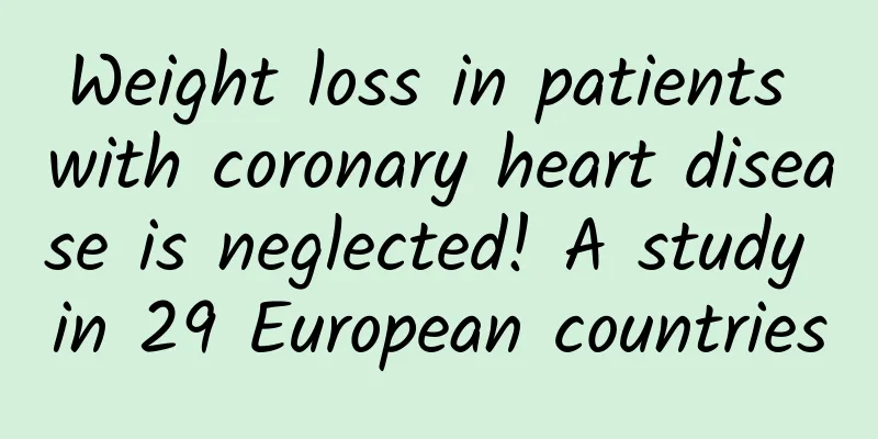 Weight loss in patients with coronary heart disease is neglected! A study in 29 European countries