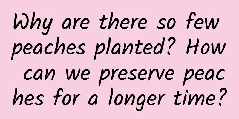 Why are there so few peaches planted? How can we preserve peaches for a longer time?