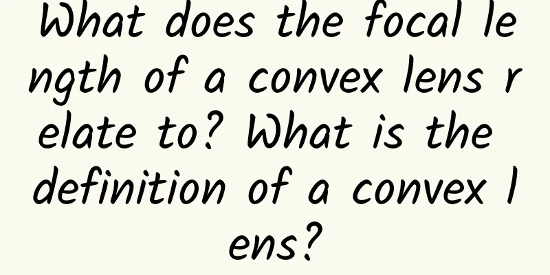 What does the focal length of a convex lens relate to? What is the definition of a convex lens?