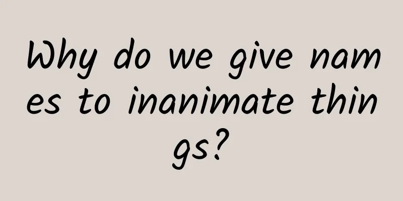 Why do we give names to inanimate things?