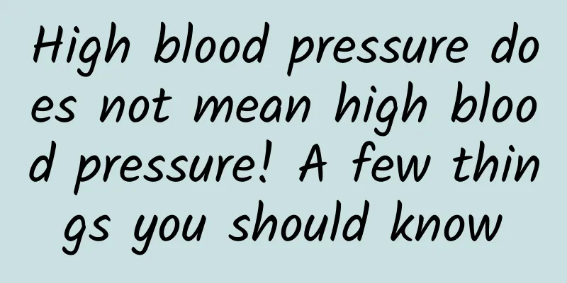 High blood pressure does not mean high blood pressure! A few things you should know