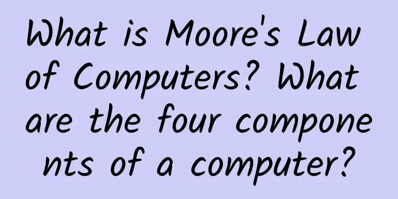 What is Moore's Law of Computers? What are the four components of a computer?