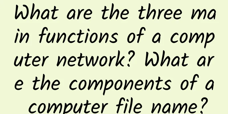 What are the three main functions of a computer network? What are the components of a computer file name?