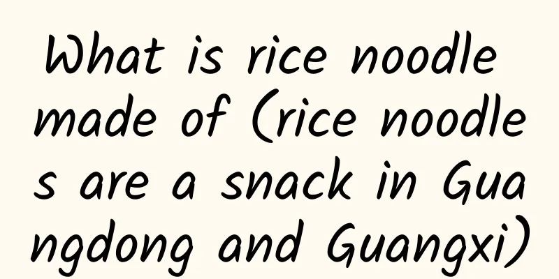 What is rice noodle made of (rice noodles are a snack in Guangdong and Guangxi)