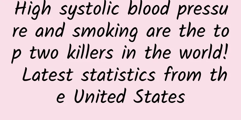 High systolic blood pressure and smoking are the top two killers in the world! Latest statistics from the United States