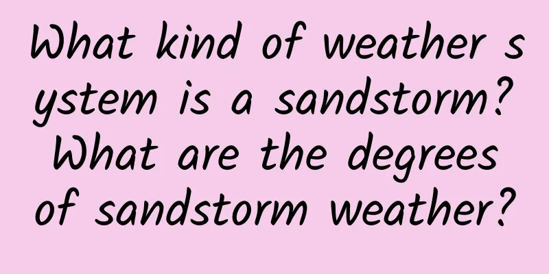 What kind of weather system is a sandstorm? What are the degrees of sandstorm weather?