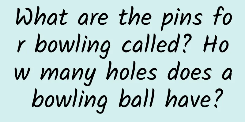 What are the pins for bowling called? How many holes does a bowling ball have?