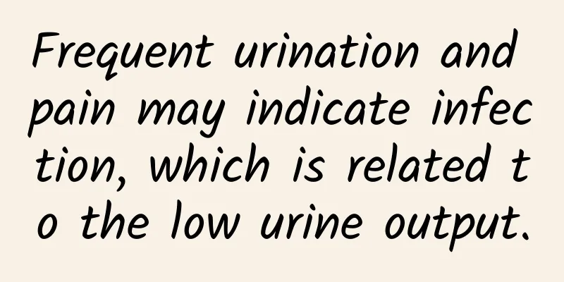 Frequent urination and pain may indicate infection, which is related to the low urine output.