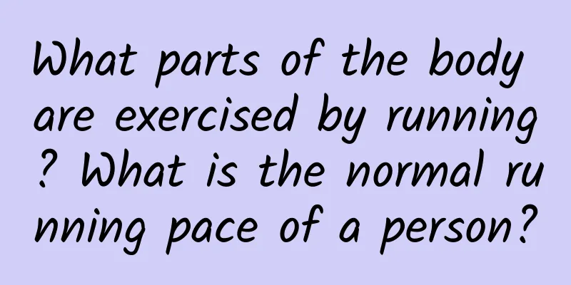 What parts of the body are exercised by running? What is the normal running pace of a person?