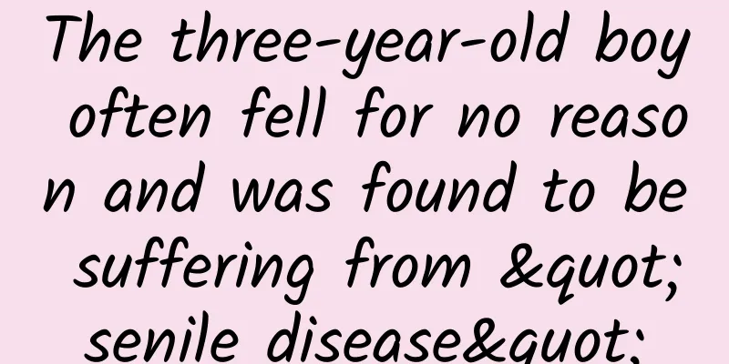 The three-year-old boy often fell for no reason and was found to be suffering from "senile disease"