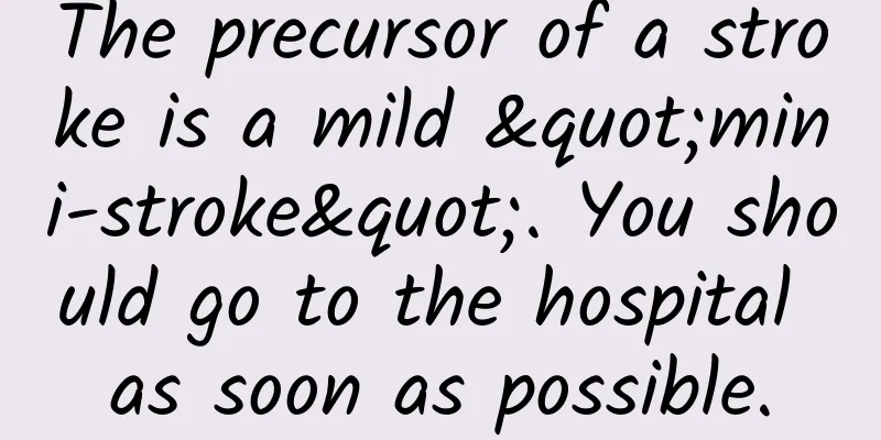 The precursor of a stroke is a mild "mini-stroke". You should go to the hospital as soon as possible.