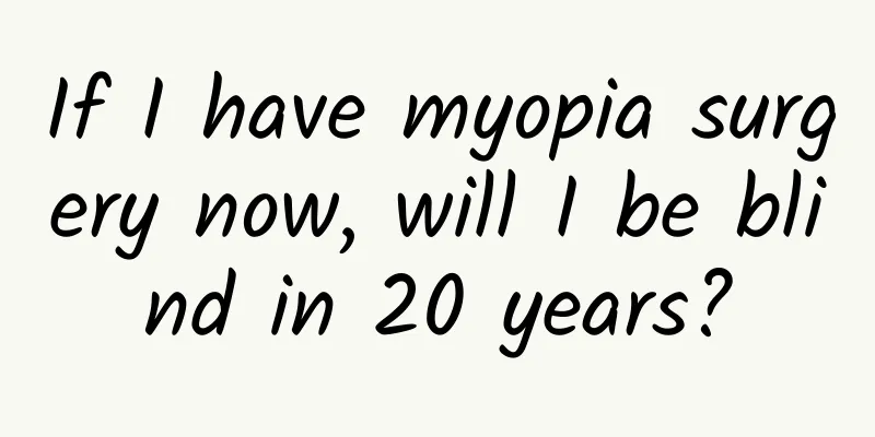 If I have myopia surgery now, will I be blind in 20 years?